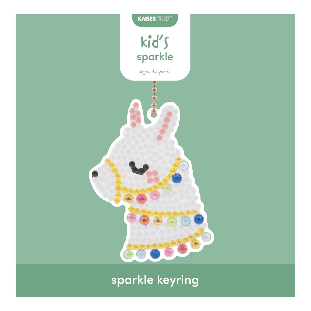 Kaiser Creative Club - Kids Sparkle Keyring - LLAMA